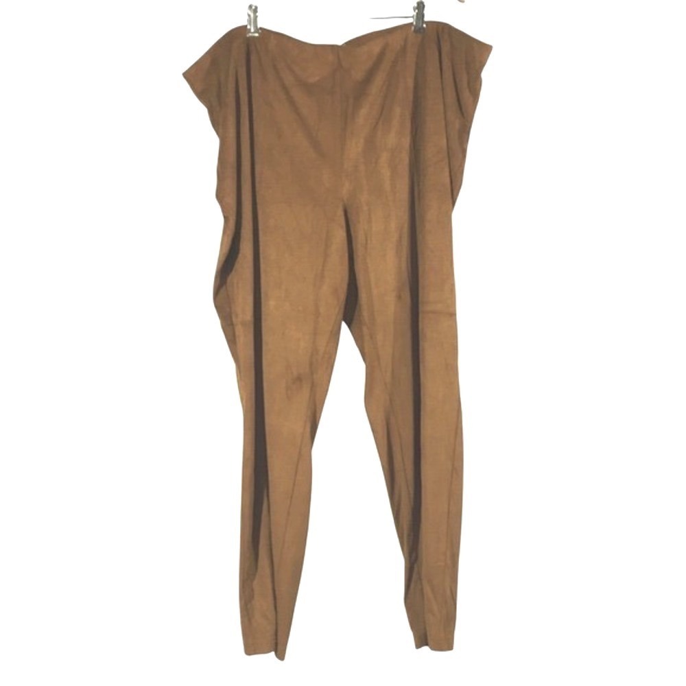 Cato Faux Suede Stretch Pull On Leggings 26/28W Brown